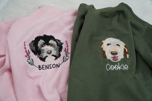 Custom Dog Portrait Embroidered Sweatshirt, Custom Pet Hoodie, Personalized Pet Face and Pet name Sweatshirt, Dog Lover Gift il_794xN.5961797927_4qh5.jpg