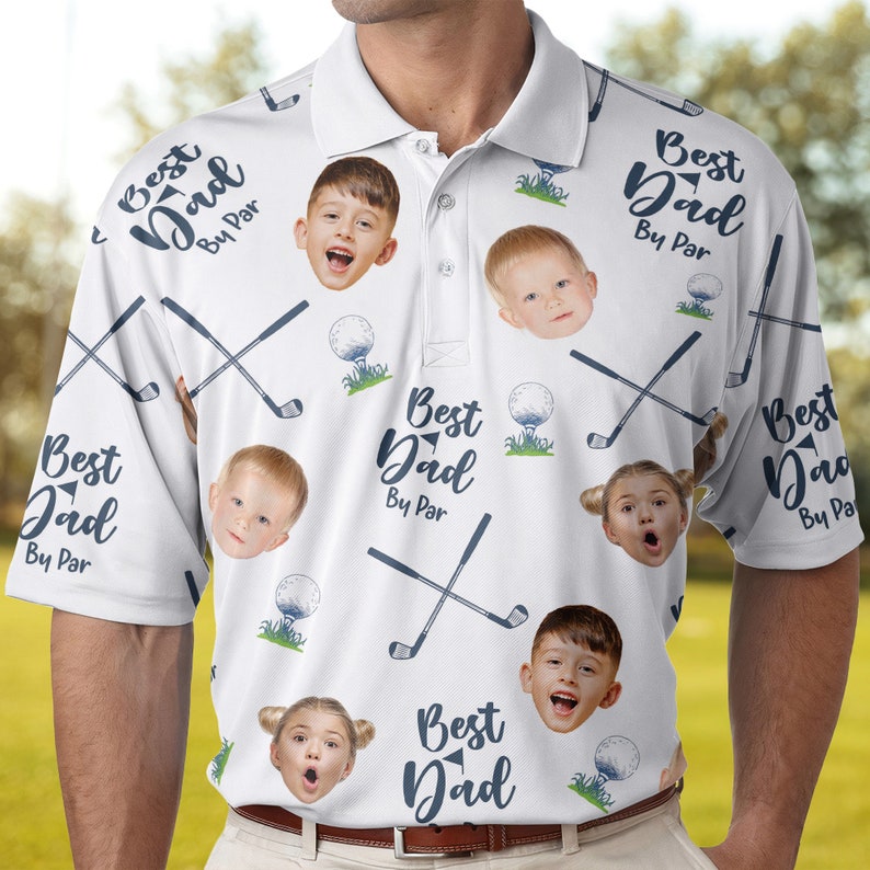 Best Dad By Par Personalized Polo Shirt with Face, Customized Polo for Golfer, Great Gift for Dad, Father, Golf Gift for Men, Golf Shirt il_794xN.5964248212_aluh.jpg