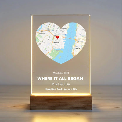 Where We First Met map, anniversary gift for him, Map Our First Date plaque, Wife anniversary, first date Girlfriend gift,where it all began il_794xN.5977446379_af61.jpg