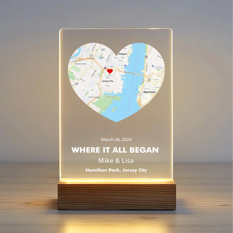 Where We First Met map, anniversary gift for him, Map Our First Date plaque, Wife anniversary, first date Girlfriend gift,where it all began il_794xN.5977446379_af61.jpg