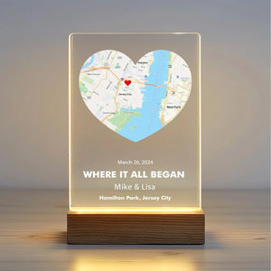 Where We First Met map, anniversary gift for him, Map Our First Date plaque, Wife anniversary, first date Girlfriend gift,where it all began il_794xN.5977446379_af61.jpg