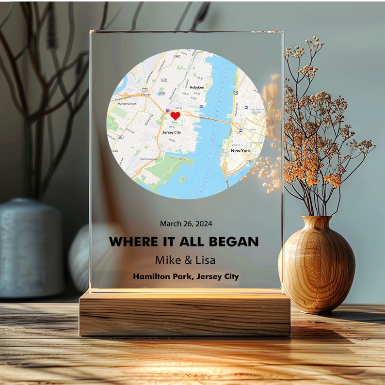 Where We First Met map, anniversary gift for him, Map Our First Date plaque, Wife anniversary, first date Girlfriend gift,where it all began il_794xN.5977446855_j93i.jpg