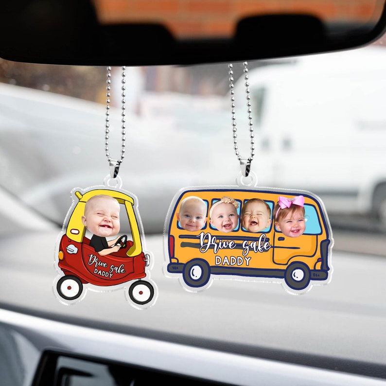 Fathers Day Gifts, Hanging Car Baby Photo Face Custom Car Ornament, Car Accessories, Personalized Drive Safe Daddy Gift For Dad, Papa Gifts il_794xN.5978180800_20eq.jpg