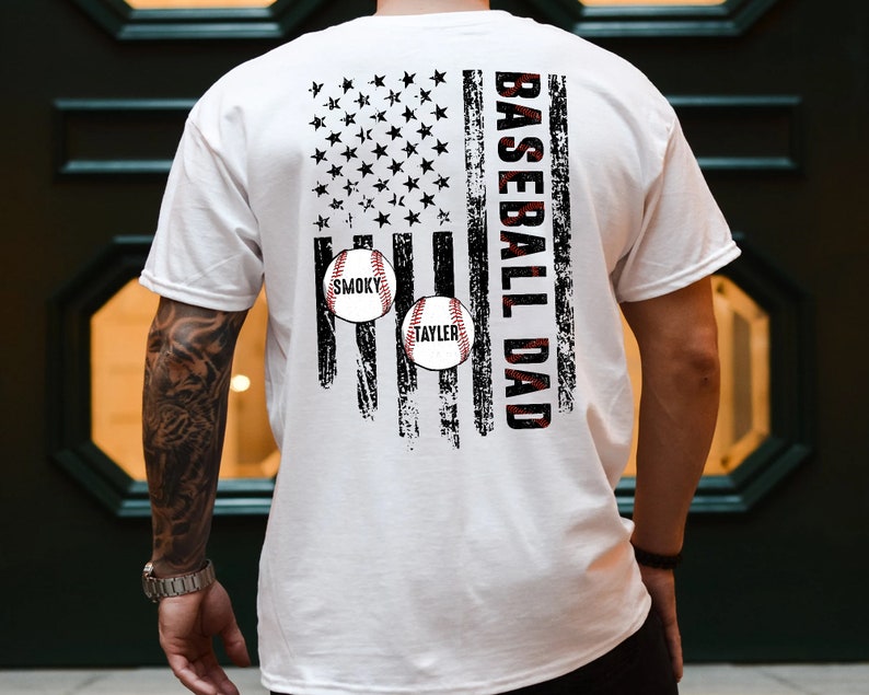 Personalized Baseball Dad US Flag Shirt, Custom Baseball Season Shirt for Dad, Game Day Shirt, Baseball Dad Gift il_794xN.5978551743_lvjk.jpg