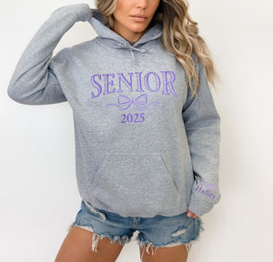 Embroidered Senior Sweatshirt, Coquette Bow, Customized Grad Gift, Crewneck Sweatshirt Graduation, Class of 2025, Personalized Senior Gift il_794xN.5979212279_6q8u.jpg