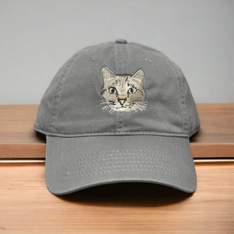 Custom Embroidered Cat Hat, Personalized Baseball Cap Using Your Cat Photo il_794xN.5983020548_qtuw_1.jpg