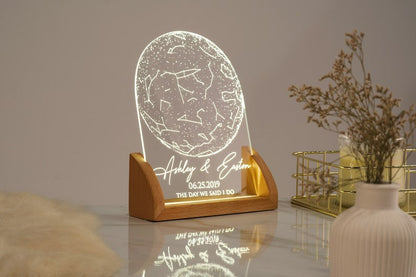 Custom Star Map by Date, Personalized Constellation Map, Star Map Night Light, Gifts for Couples, Engagement Gifts, Anniversary Gift for Her il_794xN.5984414460_rswy.jpg