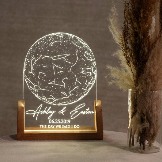 Custom Star Map by Date, Personalized Constellation Map, Star Map Night Light, Gifts for Couples, Engagement Gifts, Anniversary Gift for Her il_794xN.5984417788_qfwb.jpg