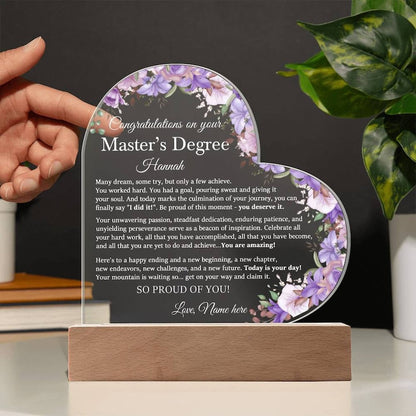 Master's Degree Graduation Gift, Master's Degree Gifts, Heart Plaque Gift for Master's Degree Graduation, Graduation Keepsake il_794xN.5986777808_epen.jpg