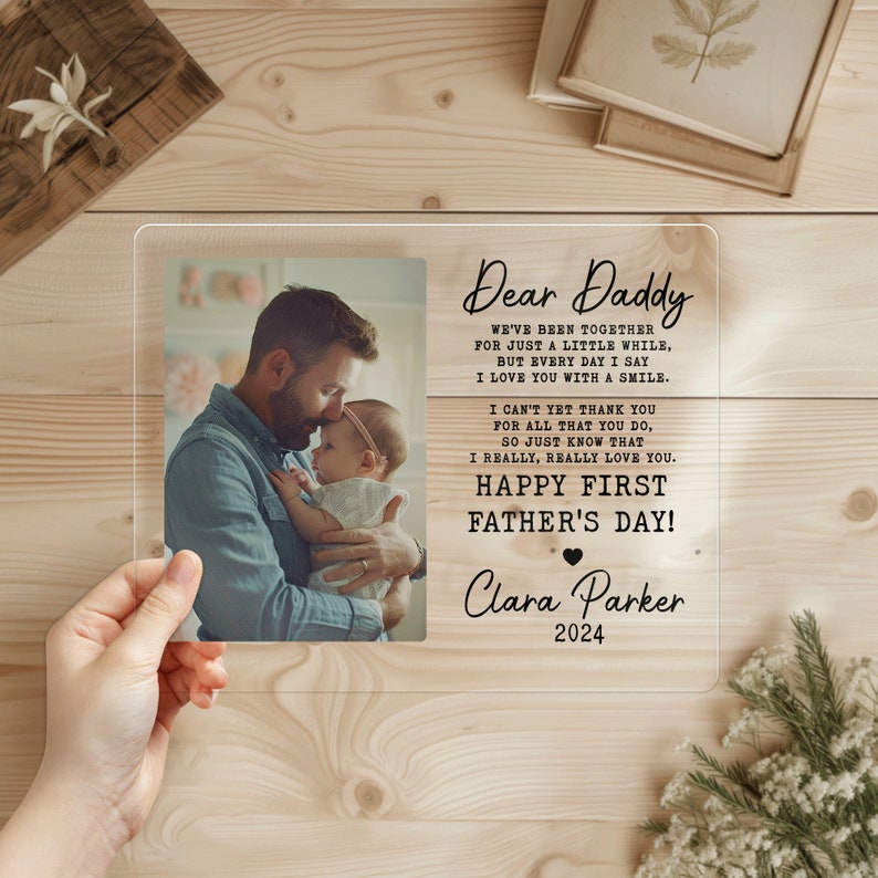 Personalized Father's Day Plaque, Fathers Day Gift, Gift for Dad from Daughter, Custom Family Portrait, Dad Gift, New Baby Dad Plaque Gift il_794xN.5990255481_szfq.jpg
