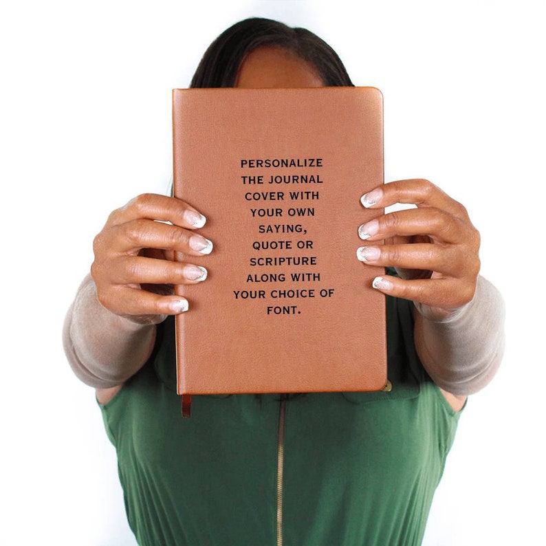 Personalized Leather journal with Custom Quote, saying or Religious scripture, Custom Name notebook, Company gifts for employees, Daughter il_794xN.5992311536_szqo.jpg