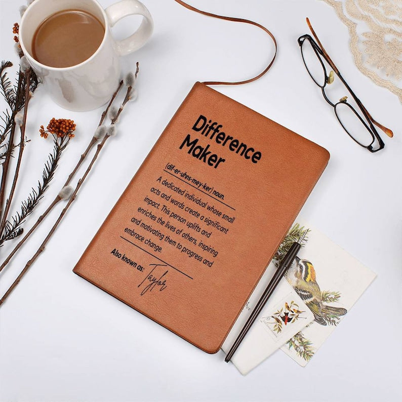 Personalized Difference Maker Journal Custom Difference Maker Gift Difference Maker Definition Gift Mentor Appreciation Gift Leader Present il_794xN.5992838096_4acf.jpg