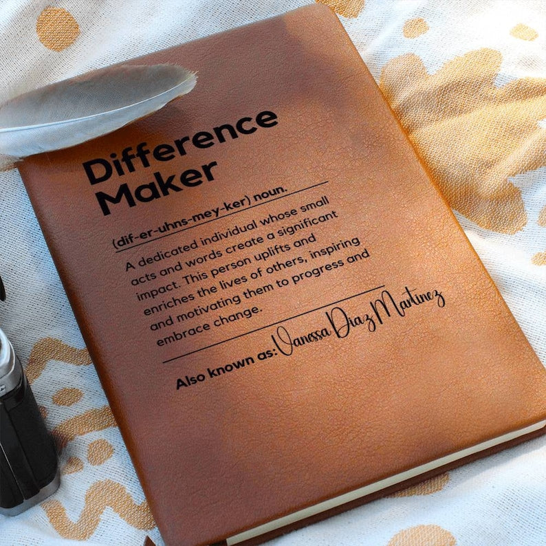 Personalized Difference Maker Journal Custom Difference Maker Gift Difference Maker Definition Gift Mentor Appreciation Gift Leader Present il_794xN.5995457300_4puj.jpg