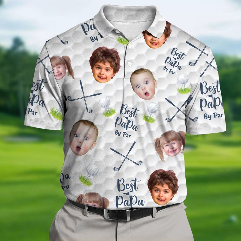 Custom Face Kids Photo Polo Shirt, Custom Best Dad By Par Polo Shirt For Dad, Father's Day Gift For Dad, Father, Shirt Gift For Golf Lover il_794xN.5996503074_ryqr.jpg