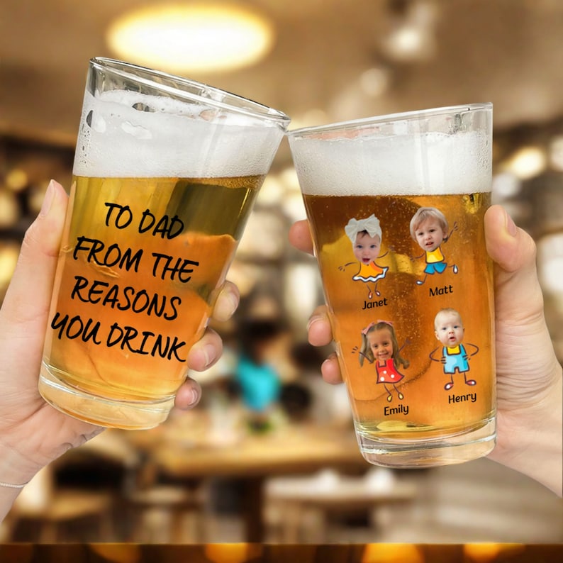 Father's Day Gift 2025, To Dad From The Reasons You Drink Beer Glass, Funny Gift For Dad From Kids, Dad Gift From Daughter Son, Pint Glass il_794xN.5999518526_qsj0.jpg