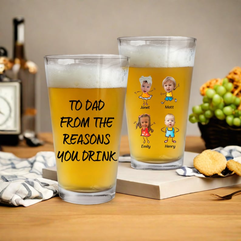 Father's Day Gift 2025, To Dad From The Reasons You Drink Beer Glass, Funny Gift For Dad From Kids, Dad Gift From Daughter Son, Pint Glass il_794xN.5999518556_8mqe.jpg