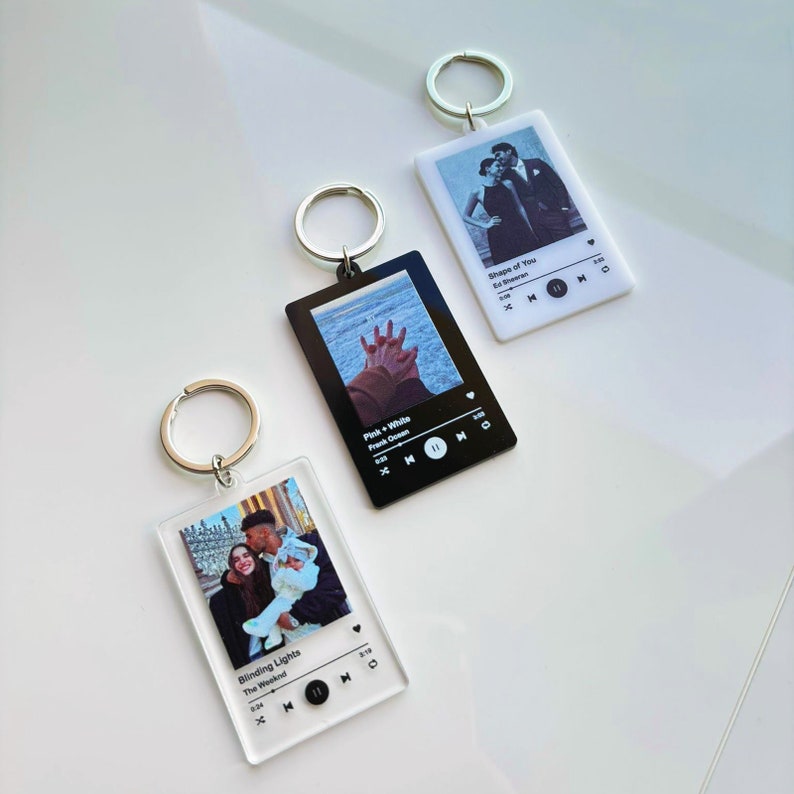 Personalized Song Keychain, Custom Photo Keychain, Music Keychain, Unique Gifts for Her, Album Keychain, Gift for Couple, Song Keyring il_794xN.6000698465_3vf8.jpg