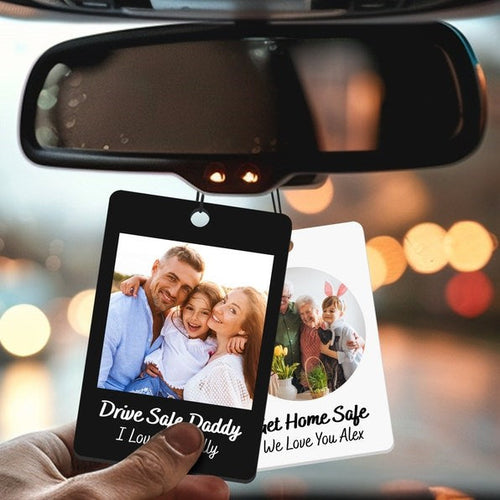 Custom Photo Car Hanger, Personalized Drive Safe Daddy Gift, Custom Acrylic Photo Gift for Car, Perfect Father's Day, Couple Gift il_794xN.6009016854_mcic.jpg