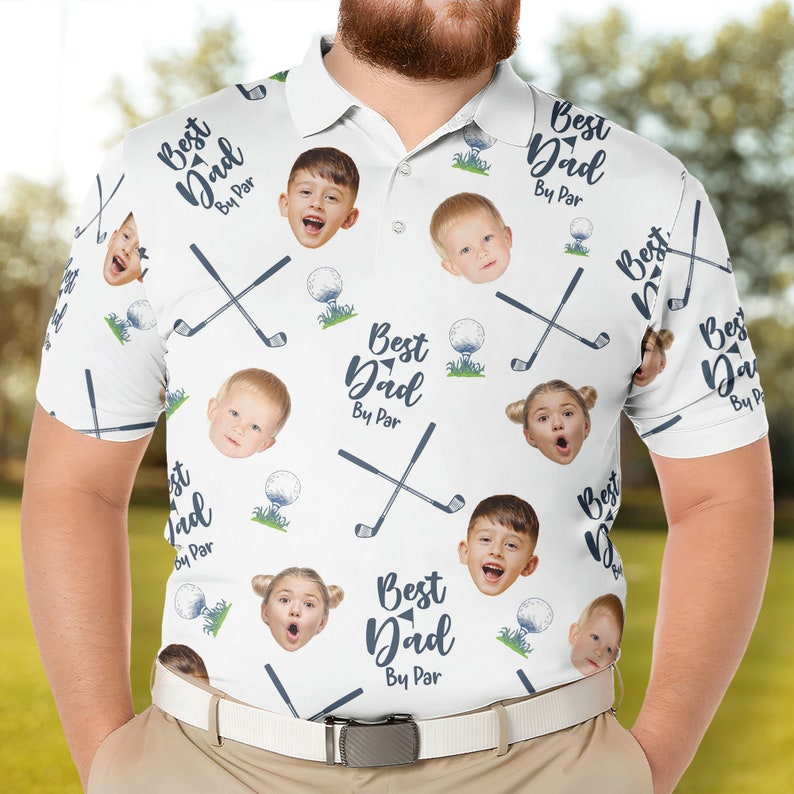 Best Dad By Par Personalized Polo Shirt with Face, Customized Polo for Golfer, Great Gift for Dad, Father, Golf Gift for Men, Golf Shirt il_794xN.6012189977_tkdq.jpg