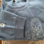 Custom Embroidered Dog Dad Hoodie with Portrait from Photo, Embroidered Photo Sweatshirt, Outline Embroidered Sweatshirt, Portrait Hoodie il_794xN.6023004482_7pe3.jpg?v=1743397407