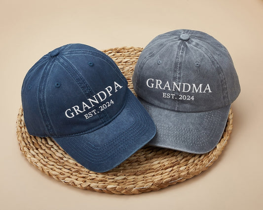 Custom Embroidered Vintage Baseball Hat: Personalized Grandpa/Grandma Gift, Christmas Gifts for Nana, Mom, Dad