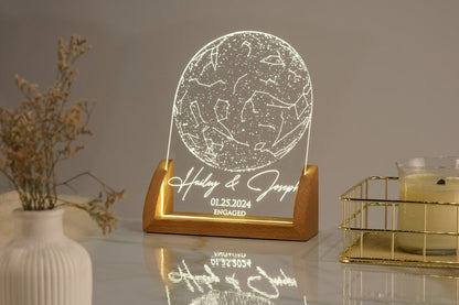 Custom Star Map by Date, Personalized Constellation Map, Star Map Night Light, Gifts for Couples, Engagement Gifts, Anniversary Gift for Her il_794xN.6032476819_mmml.jpg