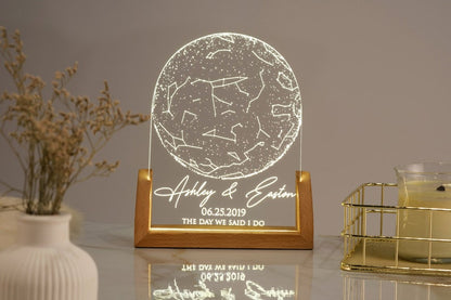 Custom Star Map by Date, Personalized Constellation Map, Star Map Night Light, Gifts for Couples, Engagement Gifts, Anniversary Gift for Her il_794xN.6032476821_j01f.jpg