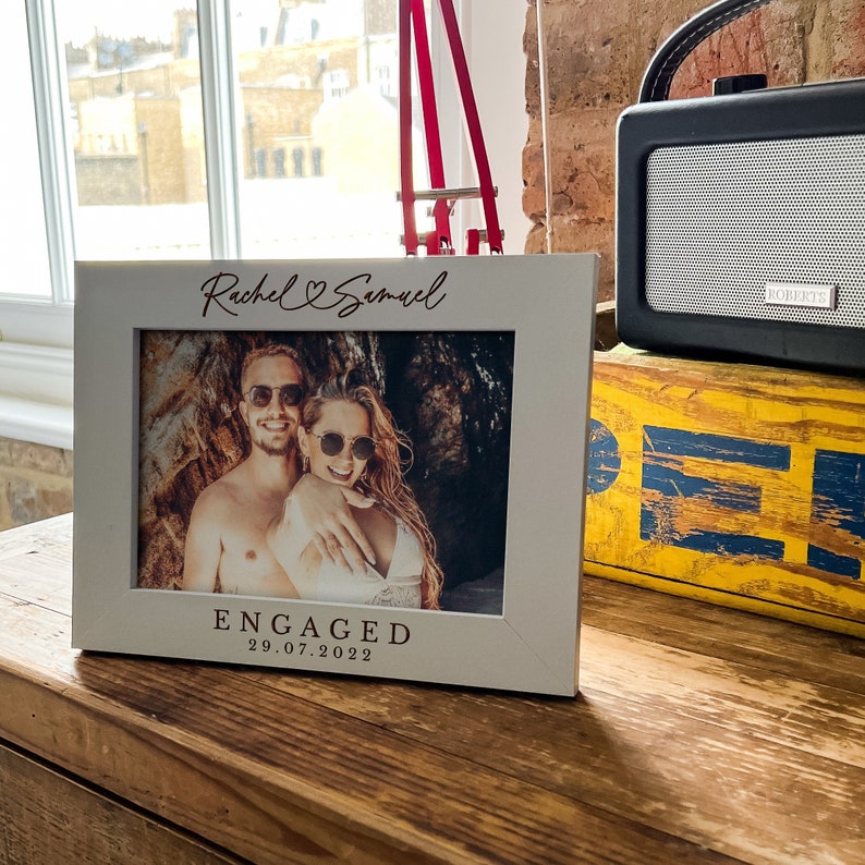 Personalised Engagement Gift | Gift For Newly Engaged Couple | Engraved Photo Frame, Engaged Couple Gift, Couple Christmas Gifts il_794xN.6033055550_hwnd.jpg