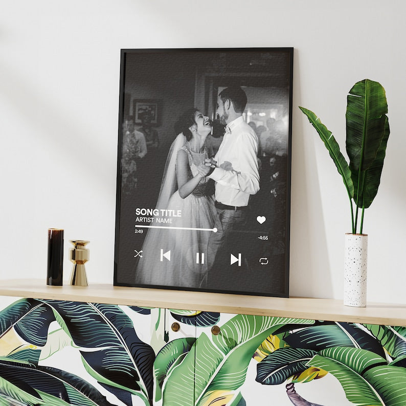 Custom Wedding Song Poster with Photo Canvas Print, Personalized Gift for Couple, First Dance Song , Anniversary Music Canvas Gift il_794xN.6036113293_iiqq.jpg