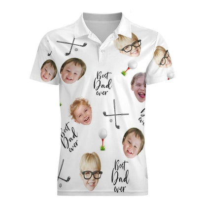 Custom Father's Day Golf Polo Shirt with Face, Custom Golf shirt, Personalized Short Sleeve Golf Shirt, Custom Polo Shirt for Dad Father Golfer il_794xN.6039446559_6jze.jpg