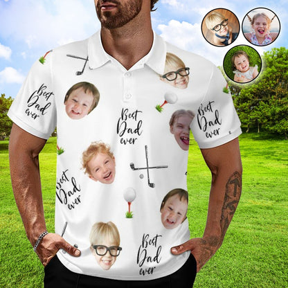 Custom Father's Day Golf Polo Shirt with Face, Custom Golf shirt, Personalized Short Sleeve Golf Shirt, Custom Polo Shirt for Dad Father Golfer il_794xN.6039446575_5dru.jpg
