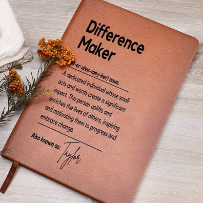 Personalized Difference Maker Journal Custom Difference Maker Gift Difference Maker Definition Gift Mentor Appreciation Gift Leader Present il_794xN.6040907585_b22t.jpg