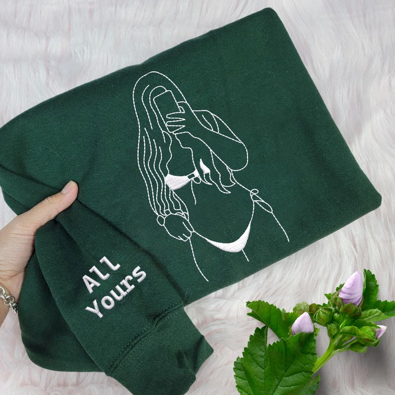 Custom Embroidered Spicy with Your Photo Sweatshirt, Personalized Girlfriend Spicy Photo Drawing Sweatshirt, Gift for Him il_794xN.6041636431_mhsg.jpg?v=1743397337