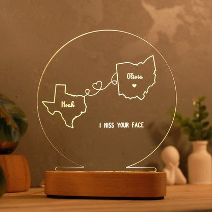 Custom Two Map Night Light for Couples - Gift for Her/Him - Long Distance Relationship Gift - Going Away Gift - Couple Gift - Christmas Gift il_794xN.6044618149_jrrj.jpg