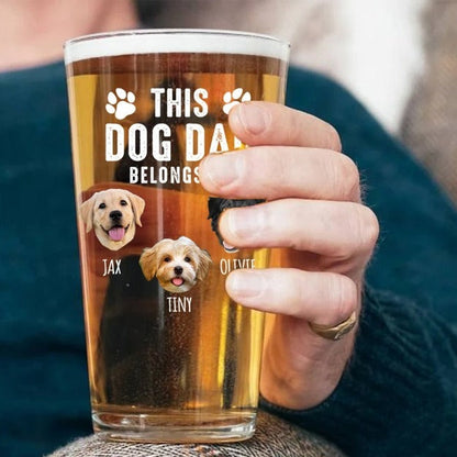 This Dog Dad Belongs To Fathers Day Gift for Dog Dad, Custom Photo Beer Glass, Personalized Dog Dad Glass with Pet Photo, Custom Gifts for Dog Dad, Pet Owner Gifts il_794xN.6044937185_ezp1.jpg