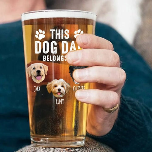 This Dog Dad Belongs To Fathers Day Gift for Dog Dad, Custom Photo Beer Glass, Personalized Dog Dad Glass with Pet Photo, Custom Gifts for Dog Dad, Pet Owner Gifts il_794xN.6044937185_ezp1.jpg