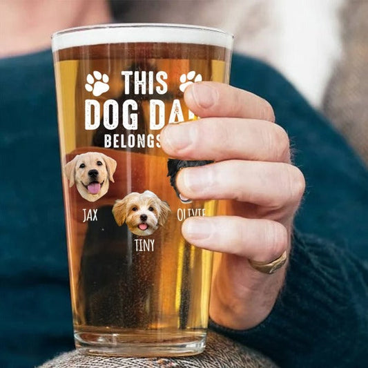 This Dog Dad Belongs To Fathers Day Gift for Dog Dad, Custom Photo Beer Glass, Personalized Dog Dad Glass with Pet Photo, Custom Gifts for Dog Dad, Pet Owner Gifts il_794xN.6044937185_ezp1.jpg