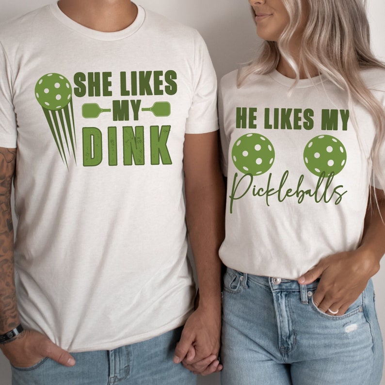 Pickleball Couple Shirt, Funny Pickleball T-Shirt, Funny Couples Shirts, Matching Pickle ball Team, Couple Tee Gift for Pickleball Player