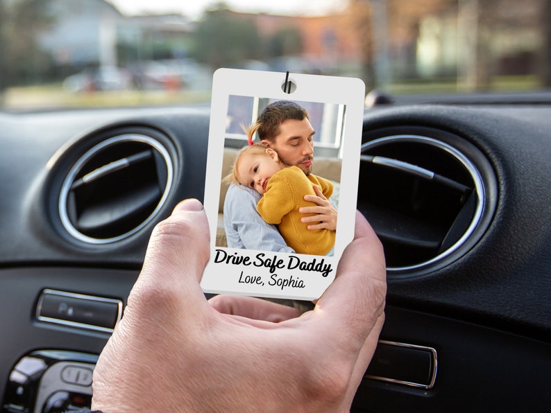 Custom Photo Car Hanger, Personalized Drive Safe Daddy Gift, Custom Acrylic Photo Gift for Car, Perfect Father's Day, Couple Gift il_794xN.6057092335_iqw9.jpg