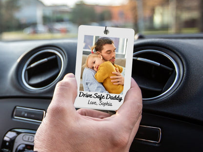 Custom Photo Car Hanger, Personalized Drive Safe Daddy Gift, Custom Acrylic Photo Gift for Car, Perfect Father's Day, Couple Gift il_794xN.6057092335_iqw9.jpg