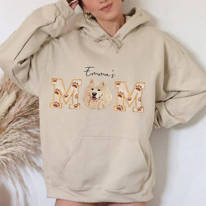 Dog Dad Dog Mom Custom Pet Portrait Embroidered Hoodie Dog Dad with Pet Name, Varsity Dog, Portrait from Photo, Custom Dog Name il_794xN.6058554036_dki4.jpg