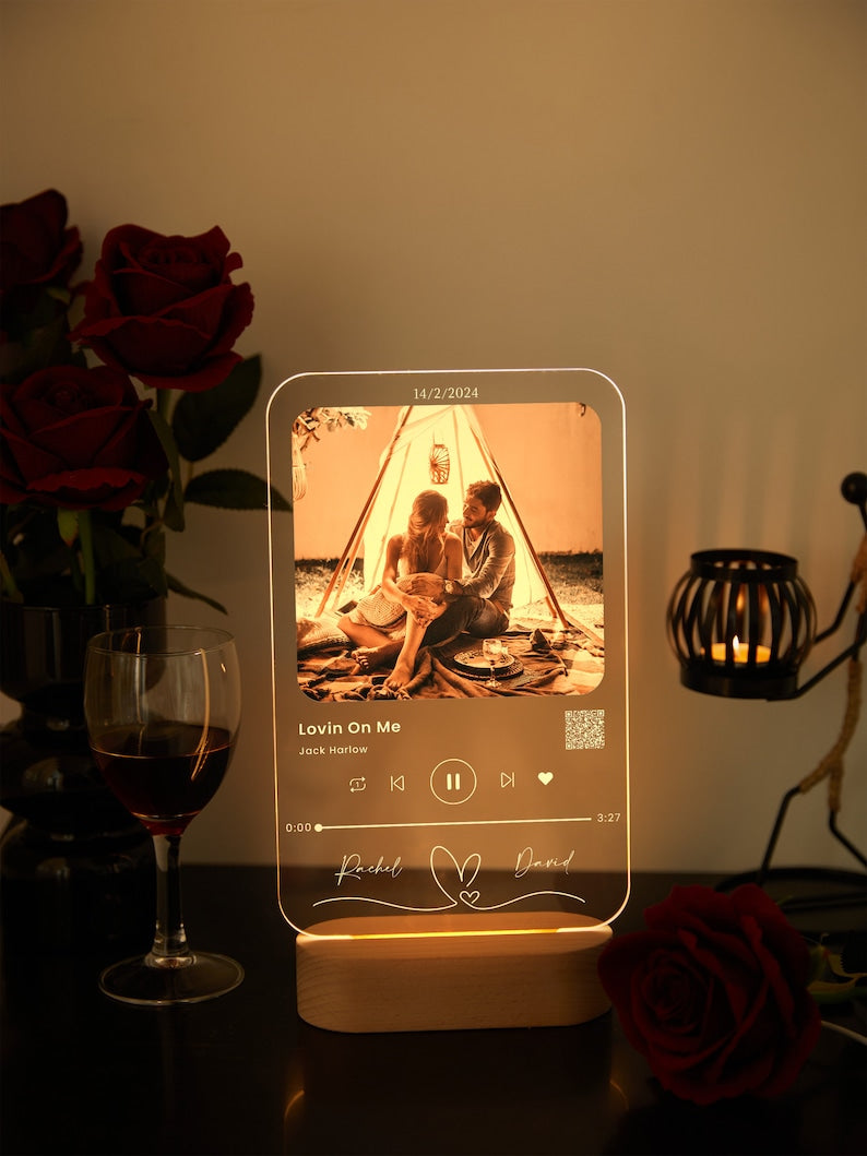 Custom acrylic music plaque, Couples Gift, unique Wedding LED plaque,acrylic plaque with photo,custom picture frames,song picture frame il_794xN.6060933590_1z9y.jpg