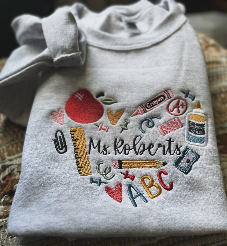 Embroidered 90s Vibe Teacher Sweatshirt - Embroidered Teacher Sweatshirt - Teacher Gift - Student Teacher Sweatshirt - DayCare Sweatshirt il_794xN.6062168846_mhy0.jpg