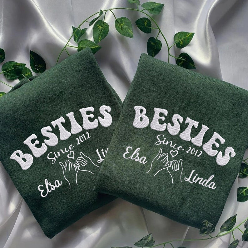 Custom Embroidered Besties Hoodie, Friends Hoodie, Best Friend Sweatshirt Personalized, Besties Shirt, Gift For Best Friend il_794xN.6064136656_dagm.jpg