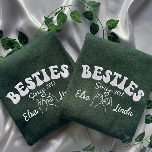 Custom Embroidered Besties Hoodie, Friends Hoodie, Best Friend Sweatshirt Personalized, Besties Shirt, Gift For Best Friend il_794xN.6064136656_dagm.jpg