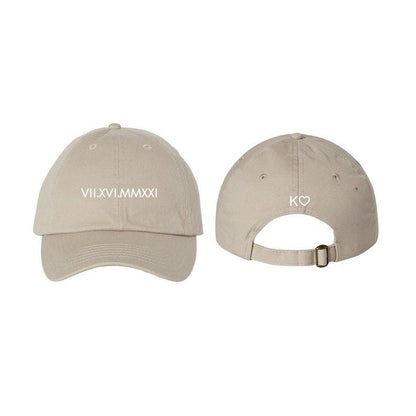 Custom Roman Numeral Embroidered Cap // Initial Heart Custom Embroidered Hat // Anniversary Date // Personalized Cap // Bachelorette il_794xN.6072551845_q9kc_1.jpg