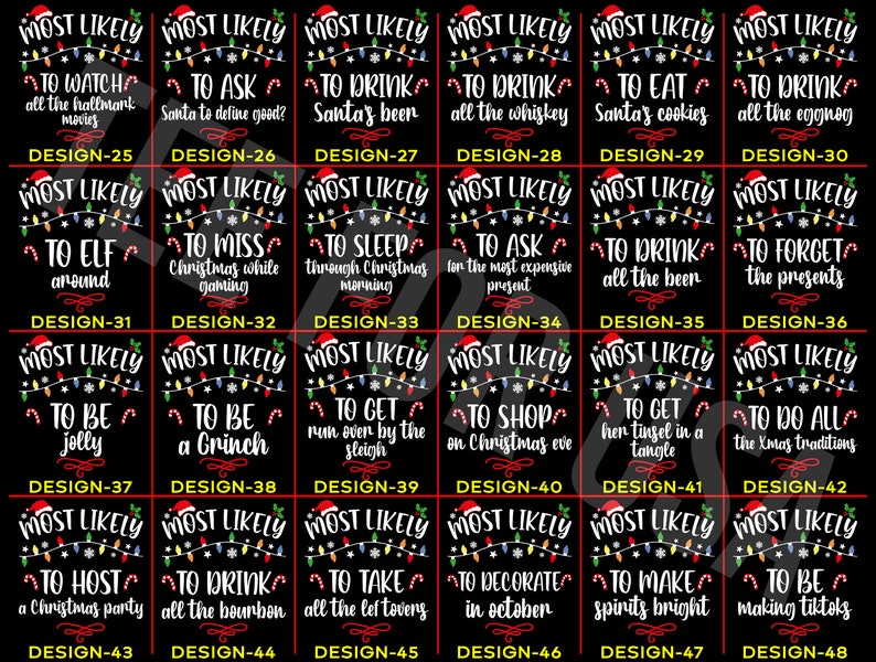 168 Quotes Most Likely to Christmas Shirts,Matching Family Christmas Shirts,Funny Christmas 2025 Party Tee,Matching Pajamas,Long Sleeve,Xmas il_794xN.6101419622_3y43.jpg