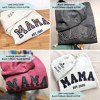 Custom Embroidered Mama Sweatshirt with Kids Names on Sleeve New Mom Hoodie Personalized Gift for Mom Crewneck Pullover il_794xN.6103978253_hkun.jpg