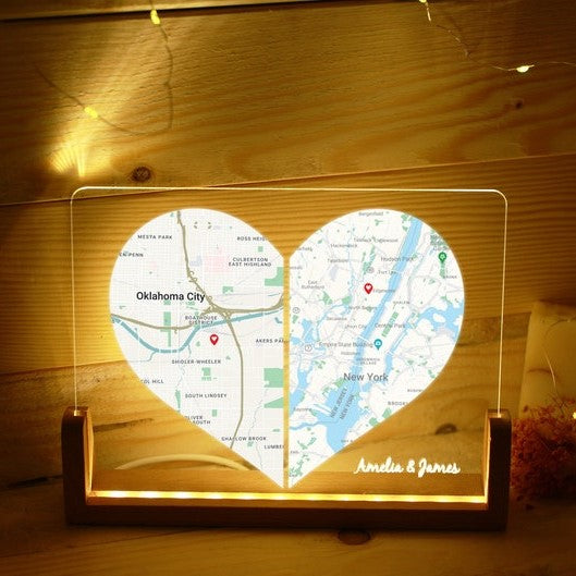 Custom Two Location Heart Night Light - Engaged Gift for Her - Long Distance Relationship Gift - Anniversary Gift for Her - Personalized Map il_794xN.6104936853_om46.jpg
