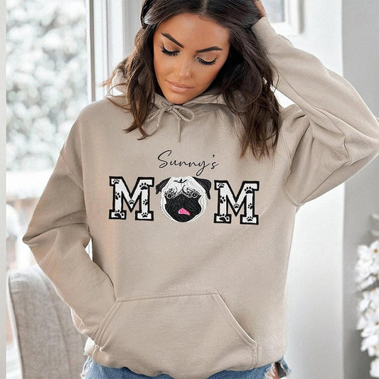 Dog Dad Dog Mom Custom Pet Portrait Embroidered Hoodie Dog Dad with Pet Name, Varsity Dog, Portrait from Photo, Custom Dog Name il_794xN.6106617807_s68b.jpg